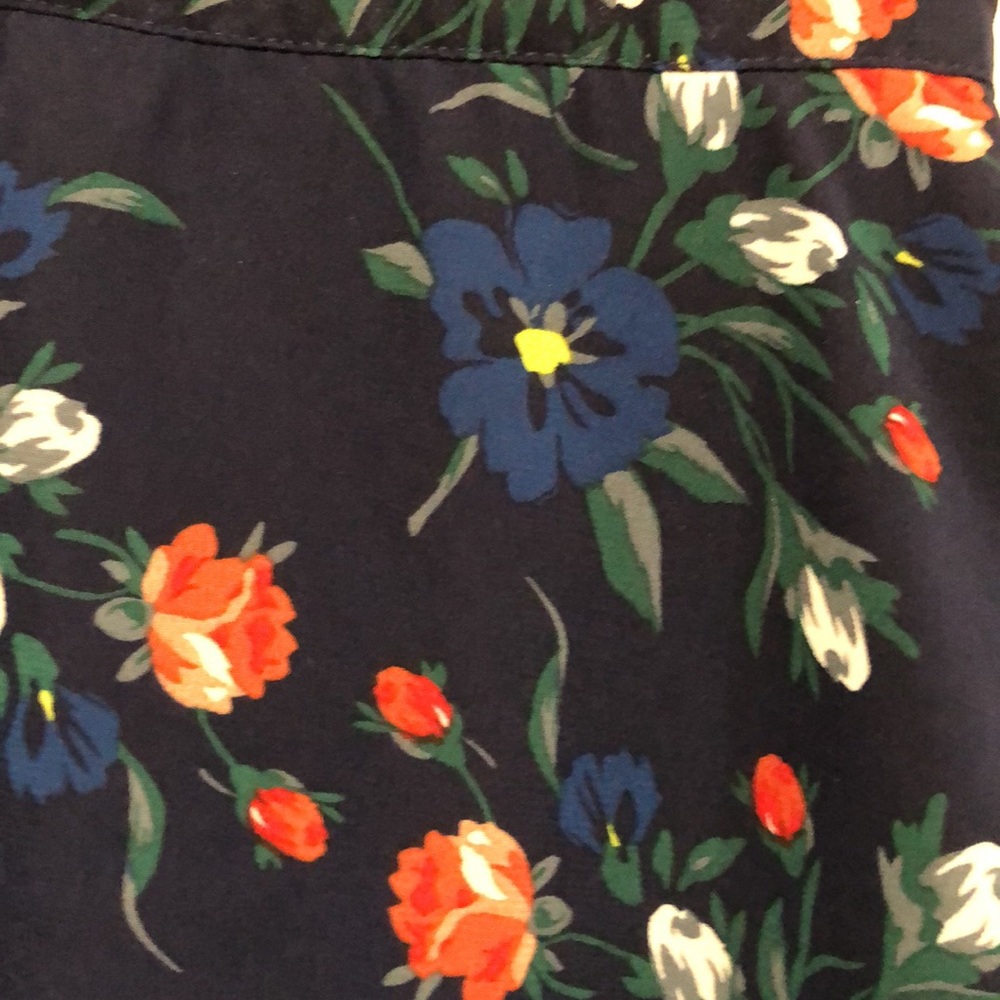 Lulus Floral Dark Navy Blue Midi Dress - Picture 7 of 14